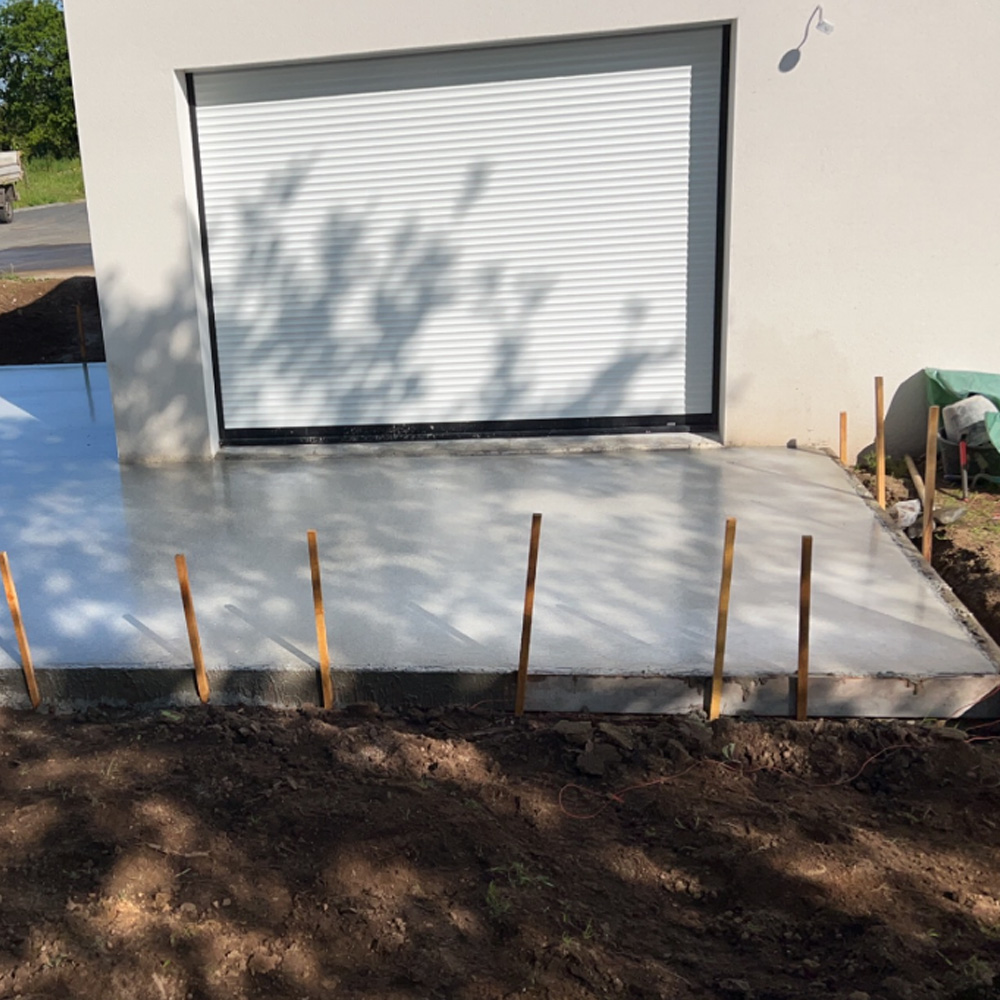 Dalle béton pour terrasse en L dans le Finistère 29